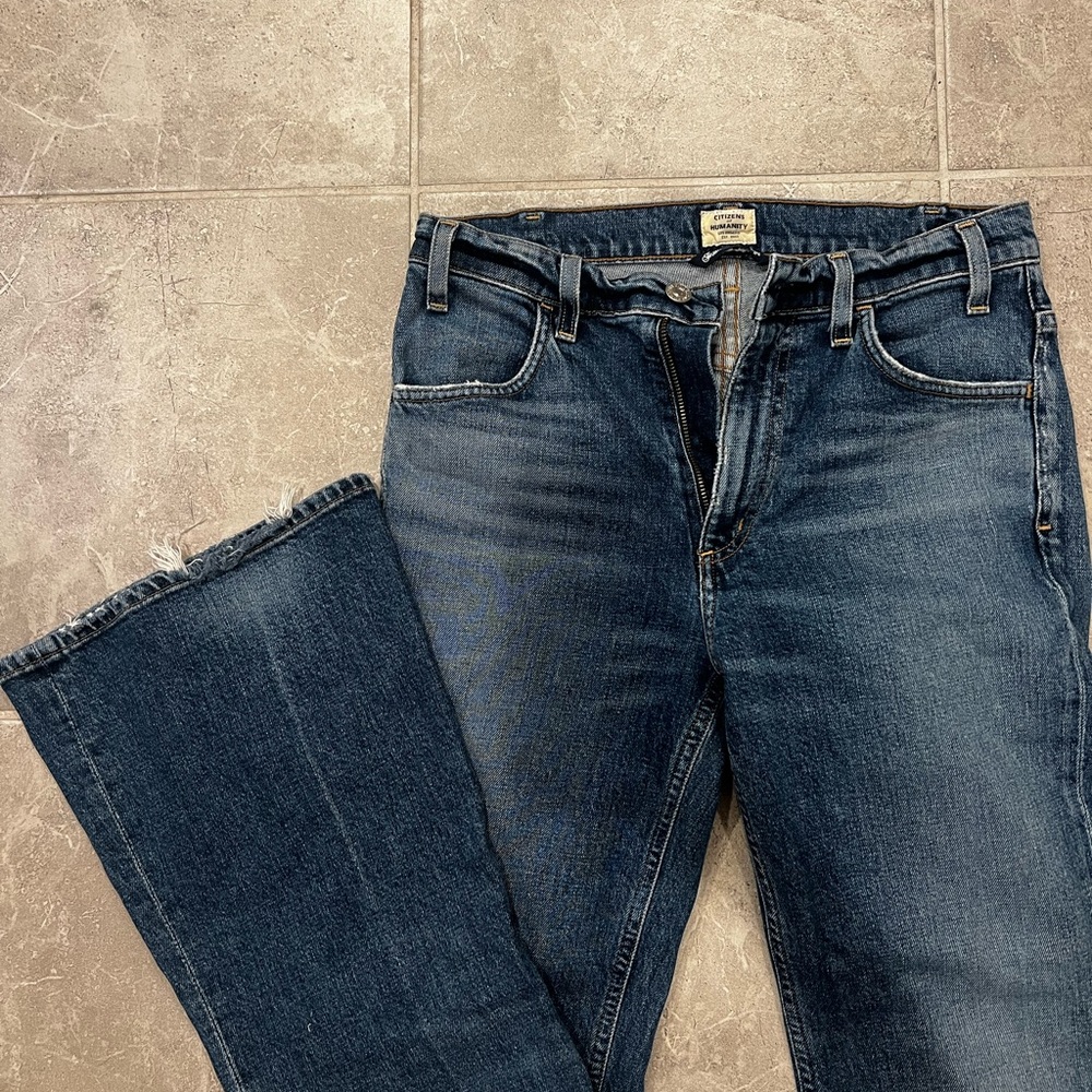 Citizens Of Humanity Blue Flare & Wide Leg Jeans